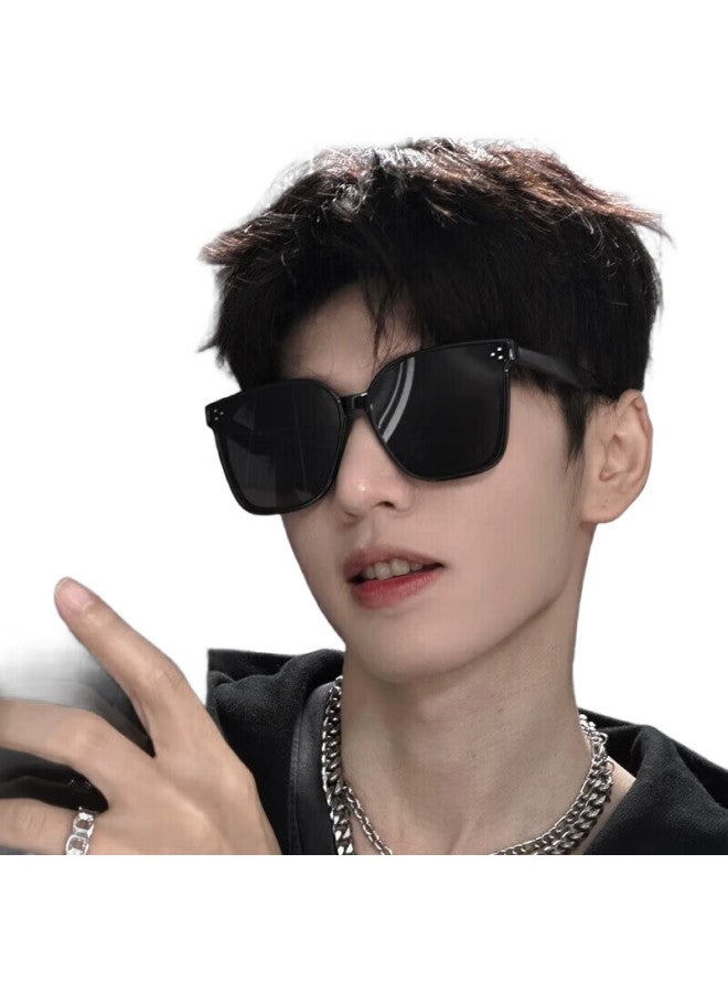 Lesca Lunetiergm Trendy Internet Celebrity Sunglasses, High-End Fashion, Driving Uv Protection, He Style Black Frame - Image 3