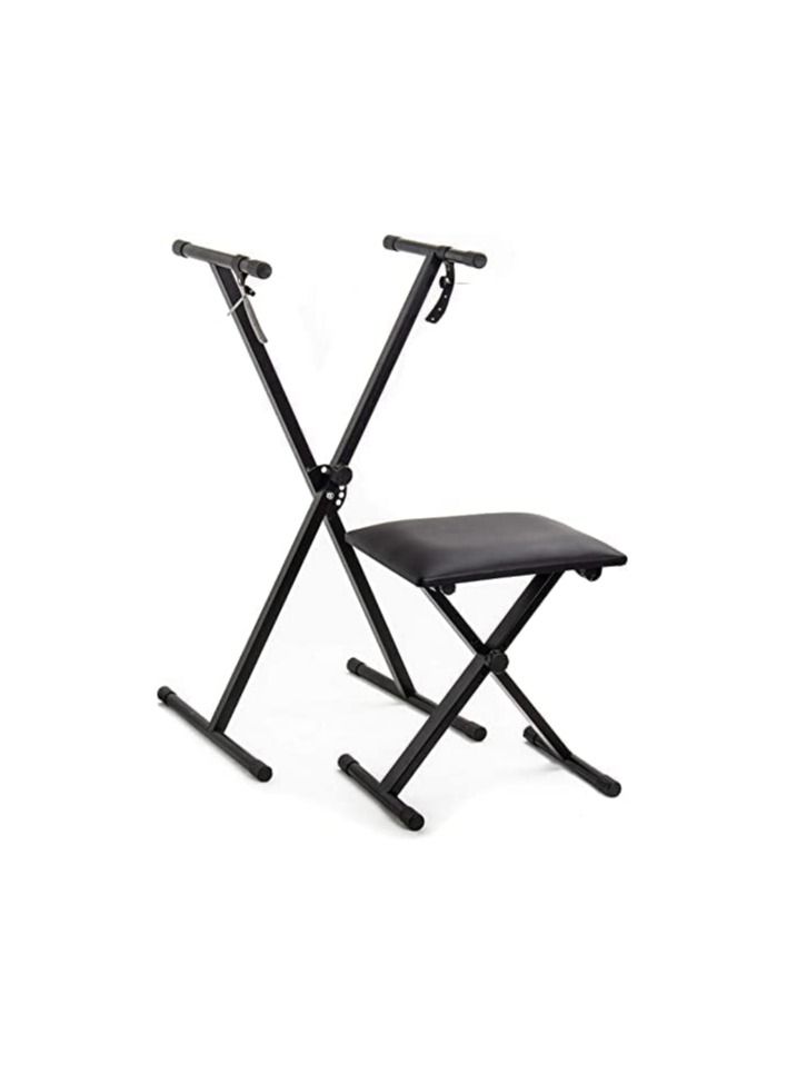 ميغاريا MegArya Single X Keyboard Stand with Piano X Bench - Image 1