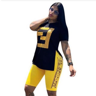 2023 Summer Short Sleeve  Shorts Set for Women Yellow - pzsku/Z59F462BB7DF92DF087A9Z/45/1746227031/a6105c24-95e7-4fc0-a09a-df78b68893bc