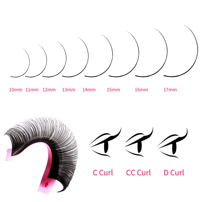 VEYES INC Cashmere Volume Lash Extensions C CC D DD LD L B J M Curl 0.03-0.20 thickness 5-25mm, Super Matte Black Individual Eyelashes Tray, Professional Supplies for Lash Techs (0.05 CC 11mm) - Image 5