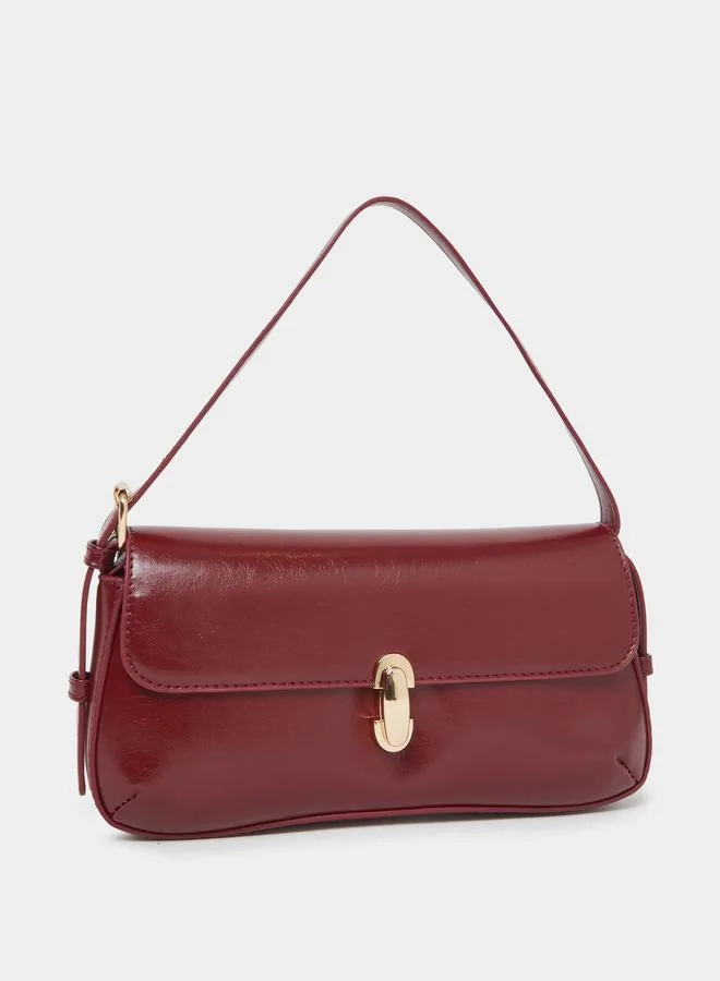 ستايلي حقيبة كتف باجيت جلد