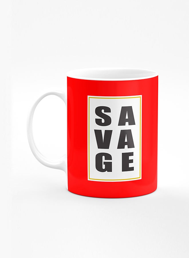 Stylizedd Designer Printed Coffee Mug with Heavy Duty Handle 11oz Ceramic Personalised Gift Mugs Cup [Microwave Safe & Dishwasher Proof] - Savage - Image 1