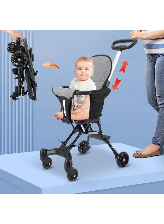 بيوينتي عربة الأطفال ، عربة سفر طفل خفيفة الوزن المدمجة ، إطار + وسادة مقعد عربة سفر خفيفة الوزن مع مقابض قابلة للتعديل ومستند الظهر ، طي يد واحدة ، لتخزين الطائرات العلوية ، التسوق ، المشي ، السفر (3.5 كجم فقط) - Image 1