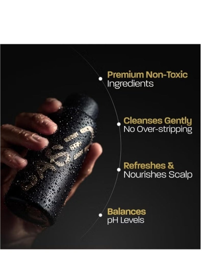 Based Bodyworks Shampoo & Conditioner Bundle with Peppermint Oil, & Coconut Oil, Cleansing Shampoo & Hydrating Conditioner for Men, No Sulfates, Parabens or Phthalates, 8.34 fl oz Bottle (Pack of 2) - Image 2