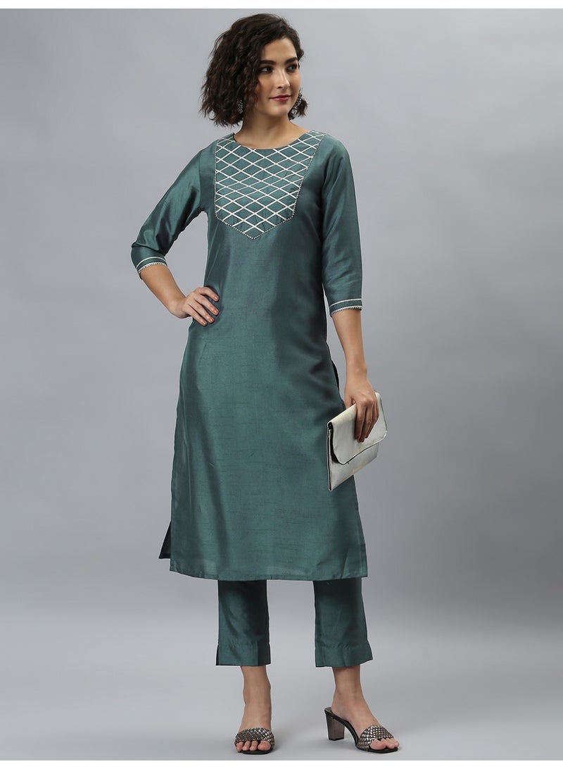 Miss Noor Indian Women Ethnic Martini Kurta And Pant Set - Image 3
