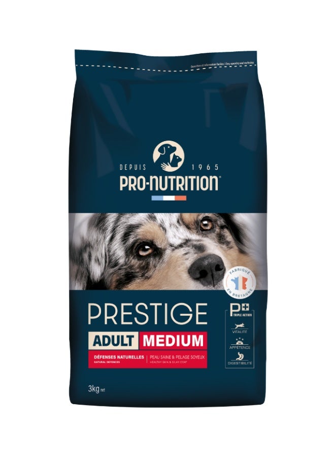 PRO NUTRITION Pro-Nutrition Prestige Adult Medium Dog Dry Food 3kg - Image 1
