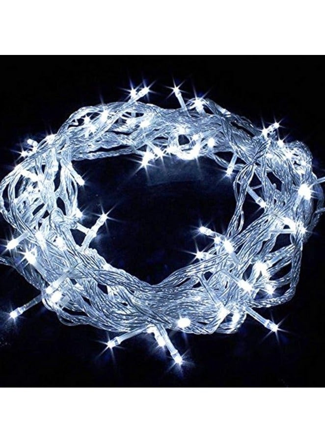 أضواء عيد الميلاد شجرة عيد الميلاد مصابيح 10 متر ديكور غرفة الحفلات خارج الباب الديكور Led سلسلة أضواء 100 Led السوبر مشرق الأبيض - Image 1