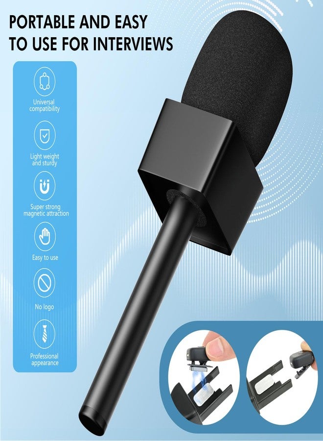 مقبض ميكروفون لكاميرات DJI/DJI Mini/3، حامل ميكروفون لميكروفونات Rode Wireless GO/Hollyland Lark/Lavalier، حامل ميكروفون مغناطيسي عالمي، حامل ميكروفون مع 3 فلاتر صوتية للتصوير المرئي، والمقابلات، والبودكاست، والتقارير - Image 2