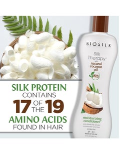 BioSilk Silk Therapy with Natural Coconut Oil Moisturizing Conditioner, Nourishing & Helps Eliminate Frizz, Sulfate, Paraben & Cruelty-Free, 12 Oz - pzsku/Z59F4F6EAFAC5B0F74209Z/45/_/1739185193/5423e549-9d34-46cf-b7f3-3e66ebd26780