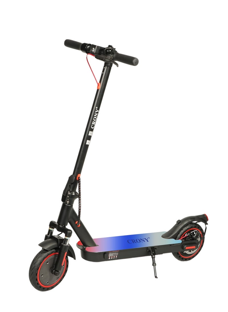 Crony M365 E-Scooter 250W Motor, 25-45KM/H Speed, 10-25KM Range, Front Suspension, 8"Durable Honeycomb Tires,Smart App Control,Aluminum Alloy Frame, 100KG Max Load, 36V/7.8AH Battery,Easy Folding, LED Light Base, Commuter Electric Scooter for Adults & Kids, Portable, Lightweight Design, Bluetooth Connectivity, Ideal for Daily Commute & Leisure Rides, 3-5 Hours Charging Time, Normal/Disc Brakes, IPX4 Waterproof, 7 Colors LED Deck Lights，Black  - Image 1