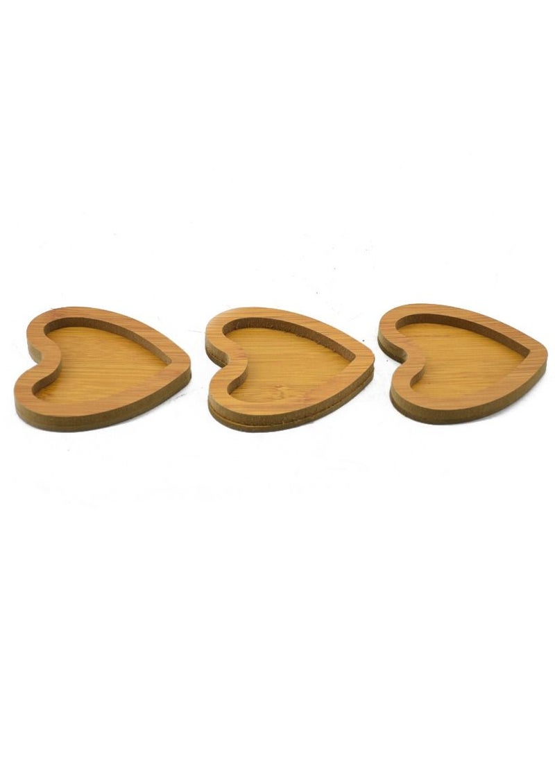طبق تقديم من 3 أقسام على شكل قلب 13x33 سم - Image 4