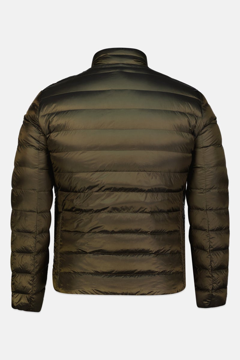 GEOX Men Quilted Puffer Jacket, Olive - Image 4