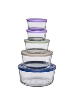 10-Piece High Quality Round Food Storage Set Multicolor 22.39 x 29.53 x 34.61 cm 14870L24 - pzsku/Z59F50812EDB13A901FC4Z/45/_/1739098995/66036613-c87b-4acb-9469-5d70380f2980