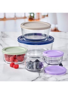 10-Piece High Quality Round Food Storage Set Multicolor 22.39 x 29.53 x 34.61 cm 14870L24 - pzsku/Z59F50812EDB13A901FC4Z/45/_/1739098996/7338fc60-5977-4065-b18c-946322243883