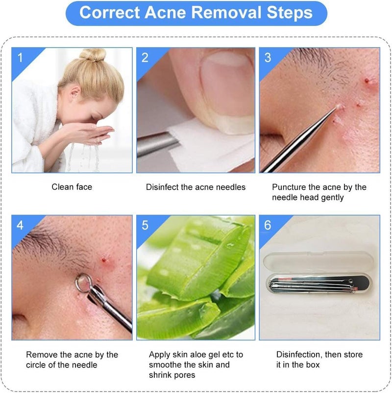INSIME Nose Blackhead remover tool Comedone extractor Acne removal tool | Pimple remover tool for popping White head remover tool | Nose Whitehead Black head remover on face - Image 4