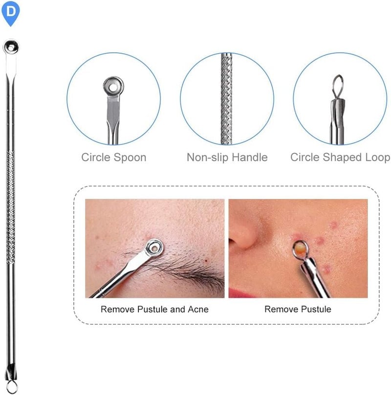 INSIME Nose Blackhead remover tool Comedone extractor Acne removal tool | Pimple remover tool for popping White head remover tool | Nose Whitehead Black head remover on face - Image 3