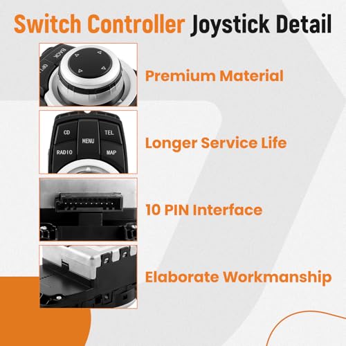 maXpeedingrods 9206444 Media Switch Controller Joystick, 10-Pin, Fit for BMW 5, 7, X3 Series (2007-2017), Replaces 65829206444, 65829206446, 65829212451 - Image 4