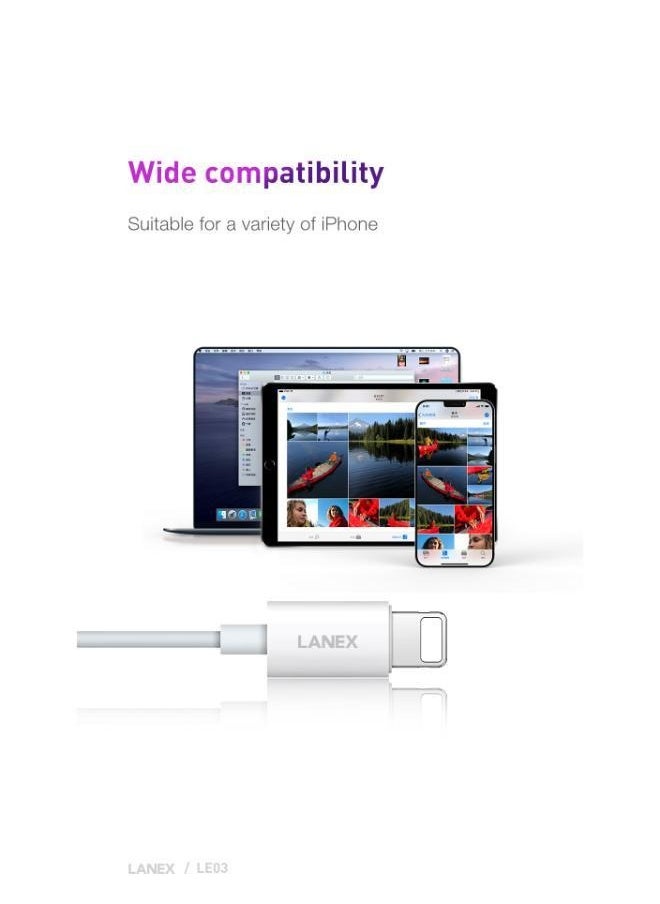 LANEX - LANEX LE06 LIGHTNING HD SOUND EARPHONE (ORIGINAL CHIP) - WHITE - Image 1
