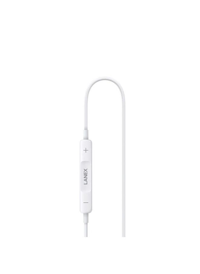 LANEX - LANEX LE06 LIGHTNING HD SOUND EARPHONE (ORIGINAL CHIP) - WHITE - Image 1
