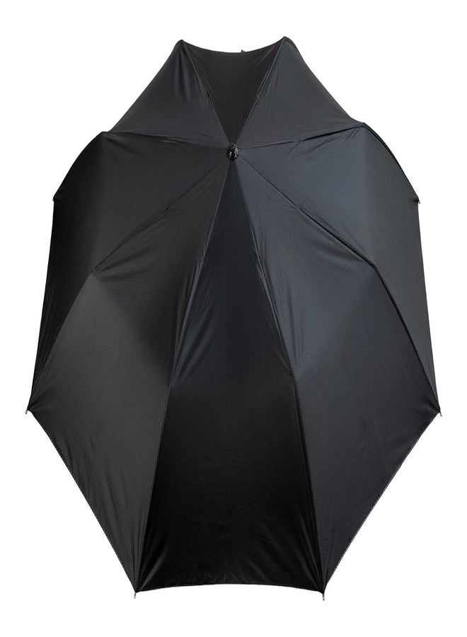 AYUNIX 2-Fold Travel Umbrella - Windproof Compact Black Umbrella for Men & Women - Lightweight, Automatic Open & Close - Portable & Durable for Rain and Sun Protection - Image 2