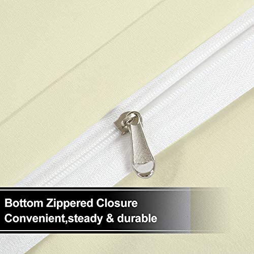 BALAJI EXPORT Rajai Cover 3 Piece 1 Duvet Cover 2 Pillow Cover Luxurious Duvet Cover Set with Zipper Blanket CoverComforter Cover100 Egyptian Cotton600 Thread Count King Size Ivory Solid - Image 4