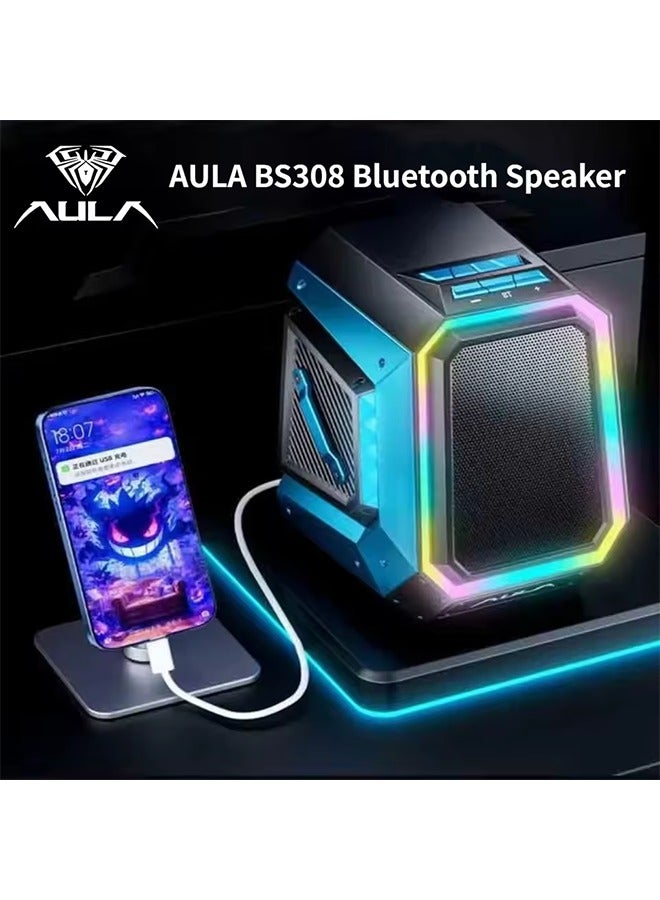 AULA AULA BS308 Bluetooth Speaker High Power 30W HiFi Rechargeble with RGB Light Charging Feature for Outdoor Activities Portable Use  - Image 3