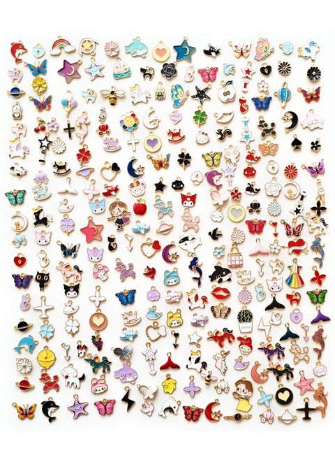 Swasti Resin and Craft 33 Pcs Mix Design Pendant Charms For Key Chain Earring Necklaces Bracelet Diy Crafts And Jewelry Making AccessoriesMix Color Enamel Charms Multi