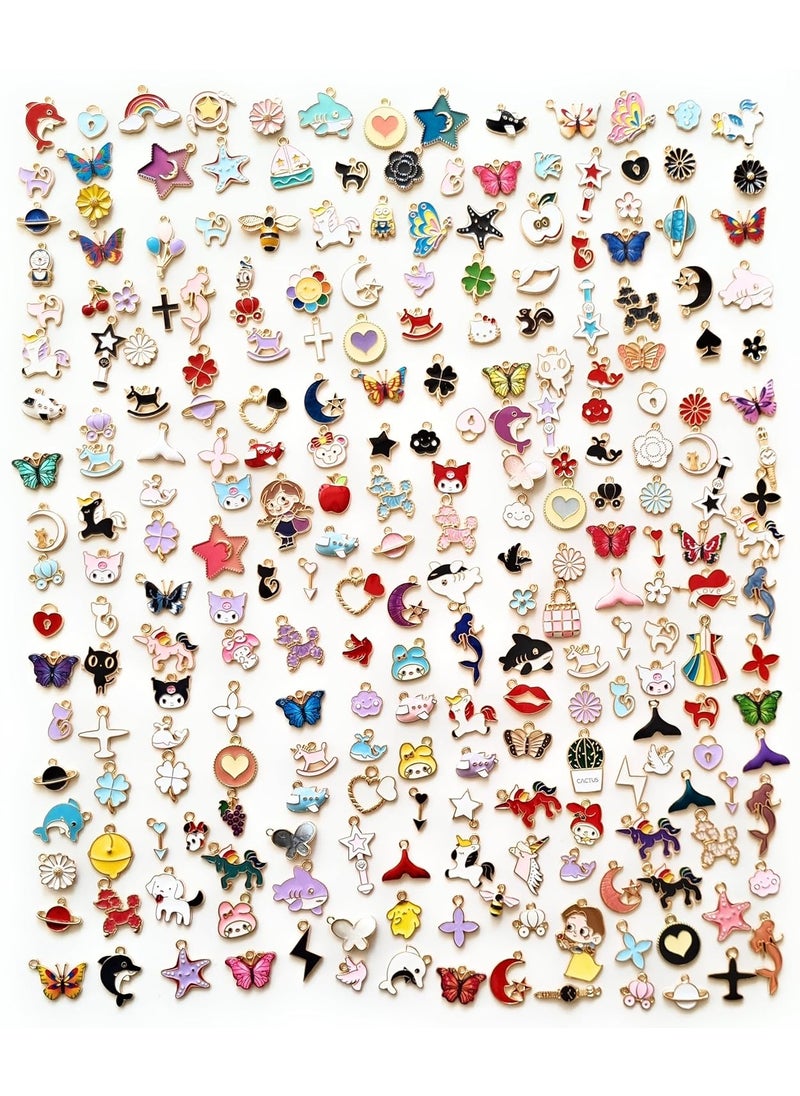 Swasti Resin and Craft 33 Pcs Mix Design Pendant Charms For Key Chain Earring Necklaces Bracelet Diy Crafts And Jewelry Making AccessoriesMix Color Enamel Charms Multi