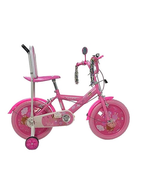 Freestyle Kids Bike 16 Inch Bicycle for Girls Ages 7-10 Years, Pink Color, With Comfortable Seat With Backrest, Solid Wheels 16-Inch.