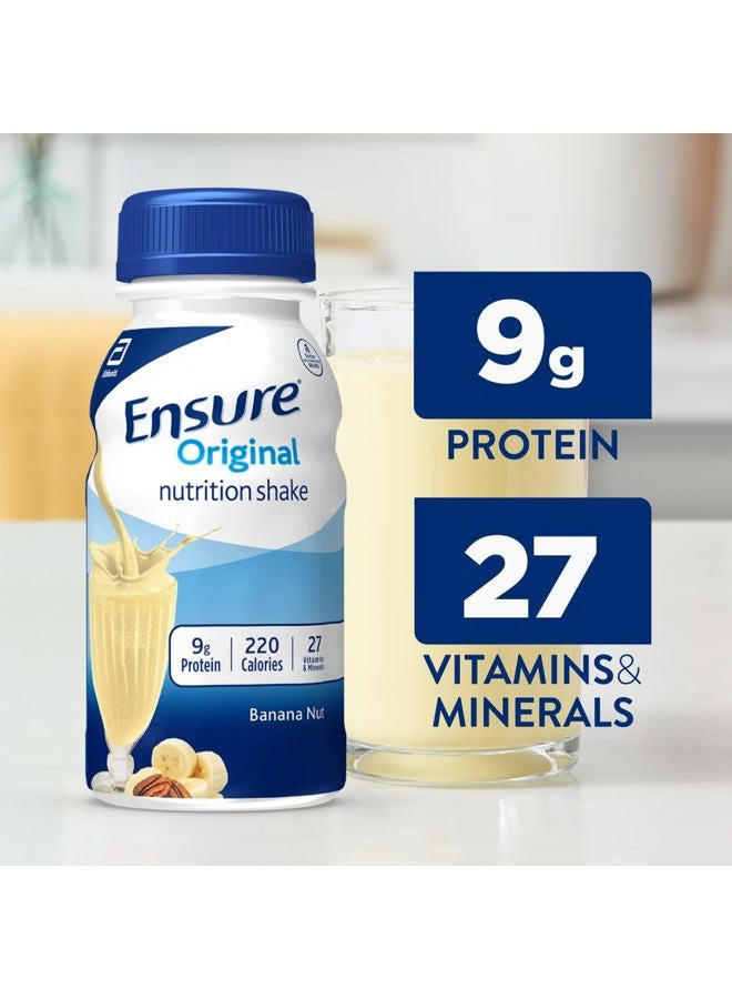 Ensure Original Nutrition Shake with 9 grams of protein, Meal Replacement Shakes, Banana Nut, 8 fl oz, 24 Count - Image 3