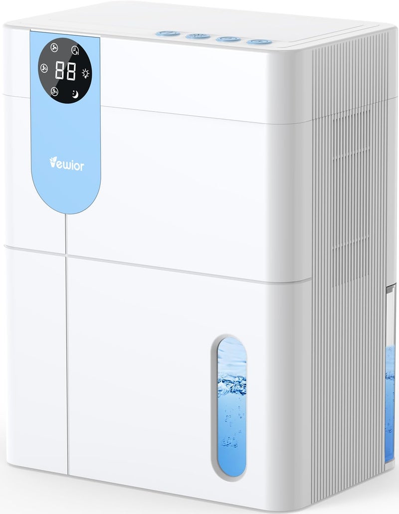 VEWIOR Dehumidifier VEWIOR 152 OZ Dehumidifiers for Home 900 sqft Quiet Dehumidifier for Basement with Large Water Tank Dehumidifiers for Bathroom Bedroom RV Closet with Auto Shut Off and Night Light