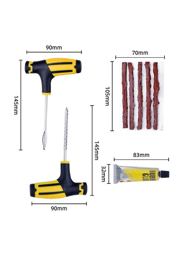 Arabest Car Van Tyre Repair Tubeless Seal Strip Plug Tire Puncture Recovery Kit - Image 2