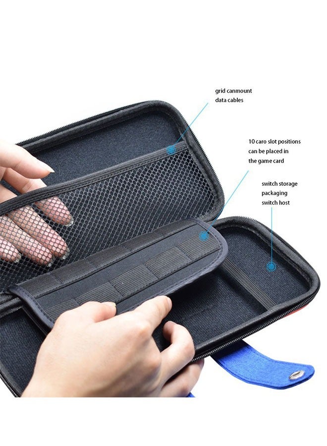 Zipper on Locking Protection Storage Bag for Nintendo Switch, Soft Inner Pocket Hard Shell Protective Portable Switch Carry Case with 10 Game Card Slots, Portable Travel Carry Cover for Switch  - Image 5