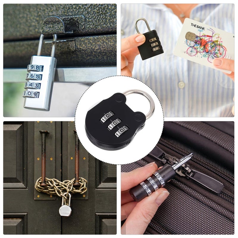 2Pcs Dark Password Travel Lock for Luggage Backpack Locker Suitcase Gym Security - Image 4