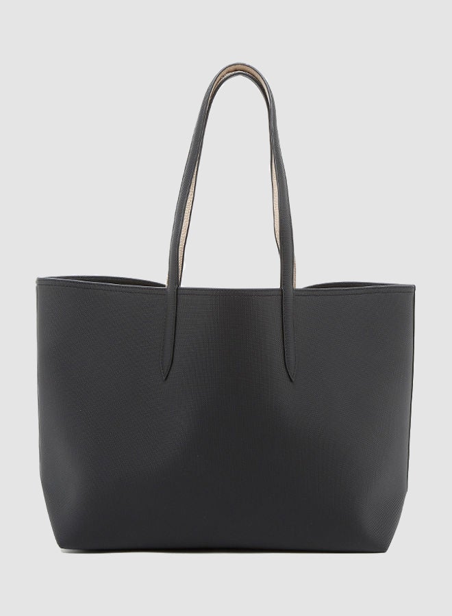 لاكوست حقيبة توت قابلة للعكس بتصميم ثنائي اللون - أسود/بيج - Image 3