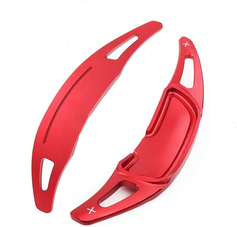 SANRILY Steering Wheel Paddle Shifter Extension for Mercedes Benz 2015-up AMG CLA45 C63 C43, 2016-up AMG E63 E53 E43 - Red - Image 5