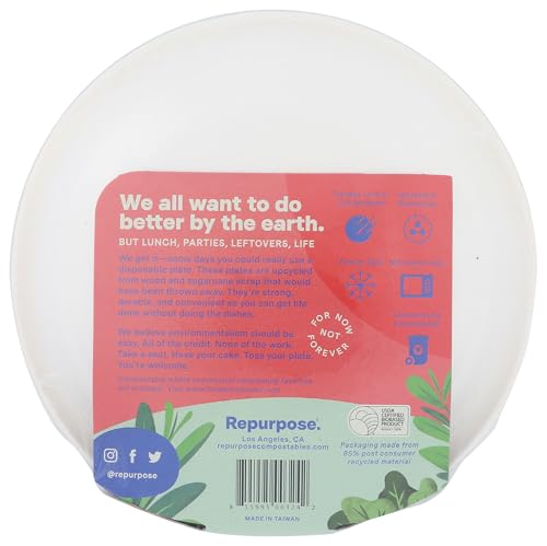Repurpose Compostables Repurpose, 6" Eco-Dessert Plates, 20 Count - Image 2