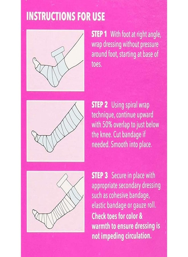 DermaRite's UnnaRite C Unna Boot, with Zinc Oxide and Calamine - Gentle Compression for Venous Leg Ulcers - Up to 7 Days Wear - 3 in. x 10 yds., 1 Roll - Image 2