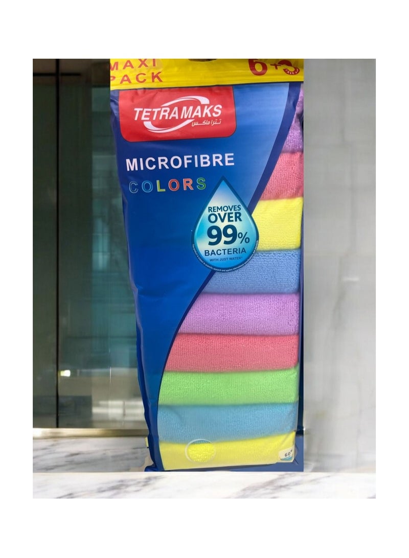 TETRA MAKS Set of 9 microfiber cleaning cloths