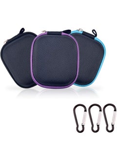 SYBL 3Pcs Portable Essential Oil Carrying Case Mini Travel Size Essential Oils Storage Bag Organizer Hard Shell Case Holds 6 Bottles(Can hold 1ML 2ML 3ML 5ML Roller Bottle)-Great for Travel 