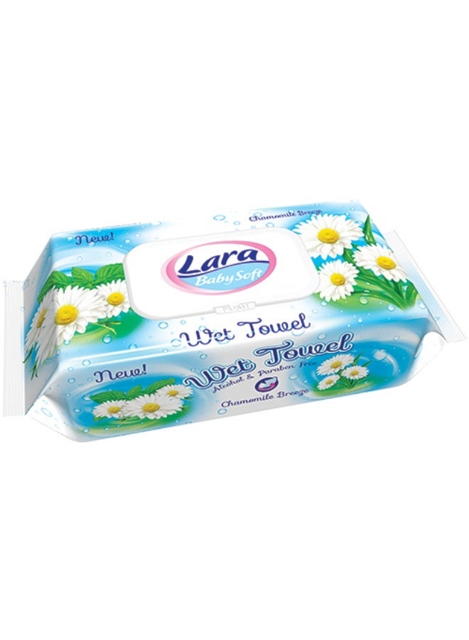 Lara Baby Soft Wet Towel Chamomile Breeze 80 PCS - Image 2