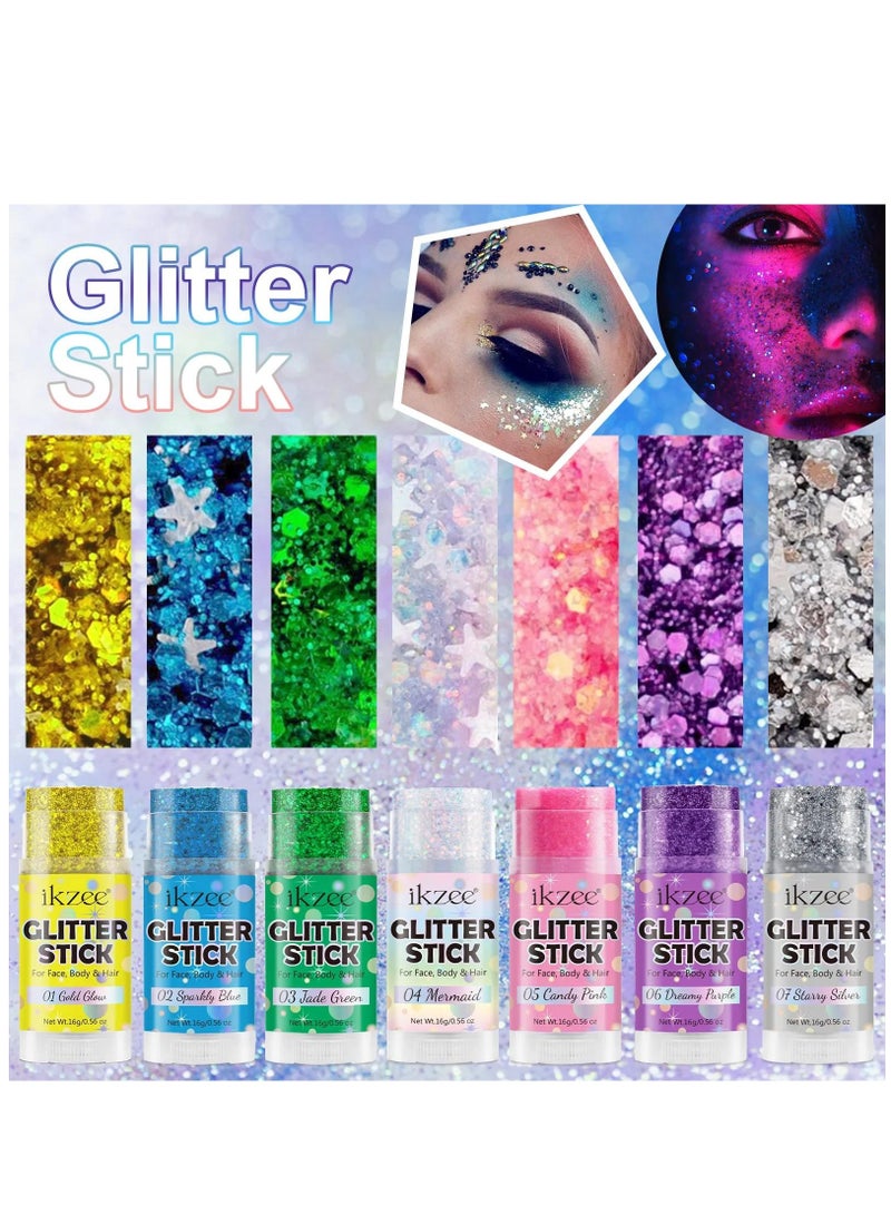 IKZEE جل لامع للجسم للنساء والفتيات سهل التطبيق والإزالة ظلال عيون سائلة لامعة لمهرجان لامعة لامعة جليتر مجسمات لامعة جل تجميلي للجسم والوجه والشعر والأظافر مكياج رقم 04 - Image 4