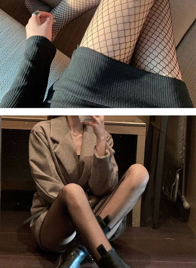 ZCM-HAPPY 4 Pairs Women Fishnet Stockings Tights Pantyhose Thigh High west fish net Stockings - Image 2