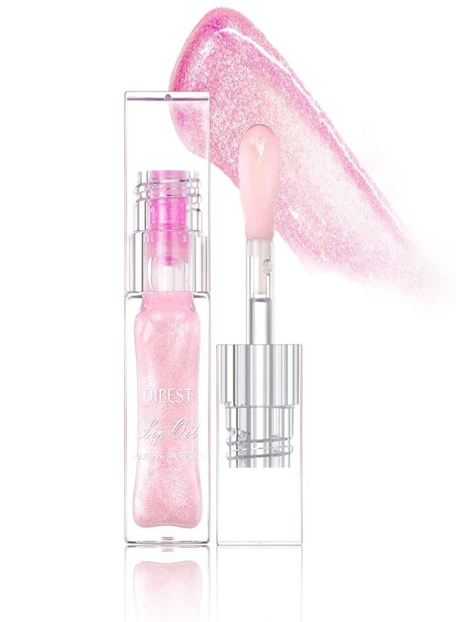 FYEBOO Magic Color Changing Lip Oil Ph, Glitter Lip Gloss, Upgraded Big Brush Head Moisturizing Lip Oil, Color Changing with Temperature, Moisturizing & Sparkling (Pink, 0.3 Oz) - Image 1