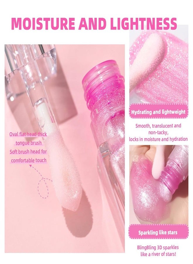 FYEBOO Magic Color Changing Lip Oil Ph, Glitter Lip Gloss, Upgraded Big Brush Head Moisturizing Lip Oil, Color Changing with Temperature, Moisturizing & Sparkling (Pink, 0.3 Oz) - Image 3