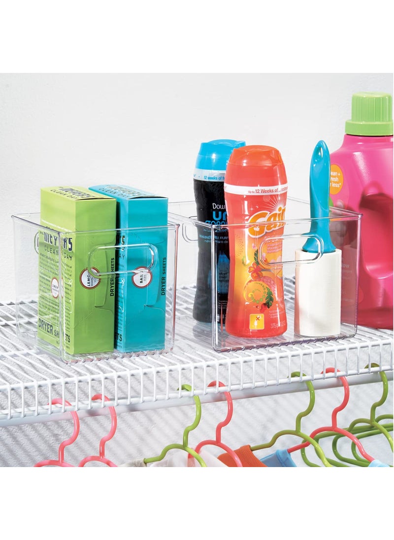 InterDesign iDesign Recycled Plastic Pantry and Kitchen Storage, Freezer and Fridge Organizer Bin with Easy Grip Handles – 8” x 8” x 6”, Clear  - Image 3