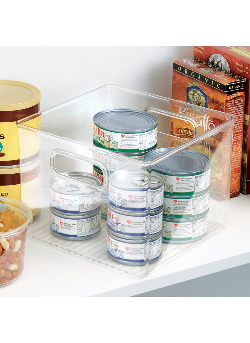 InterDesign iDesign Recycled Plastic Pantry and Kitchen Storage, Freezer and Fridge Organizer Bin with Easy Grip Handles – 8” x 8” x 6”, Clear  - Image 2