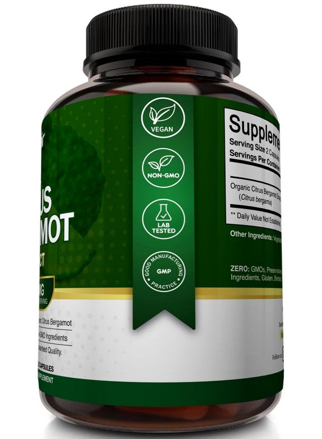 NutriFlair Organic Citrus Bergamot 1400mg, 120 Capsules - 25:1 Citrus Bergamia - Essential Oil and Citrus Bioflavonoids - Natural Heart Health Supplements for Women and Men - Non-GMO Pills - Image 5