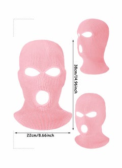 Excefore Full Face Cover Windproof Outdoor Sport Knitted Face Cover Ski Headwrap 3 Pieces  - Image 2