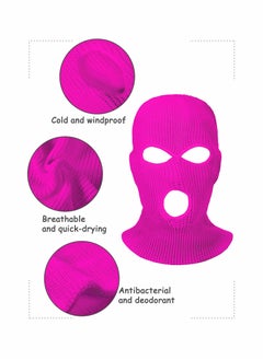 Excefore Full Face Cover Windproof Outdoor Sport Knitted Face Cover Ski Headwrap 3 Pieces  - Image 4
